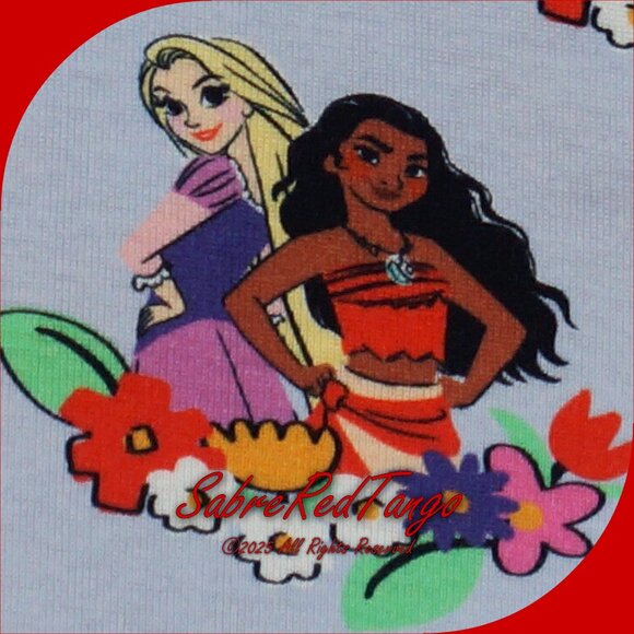 NWT Hanna Andersson Disney Princess Organic Short Johns Pajamas Multi 120 6 7 - Picture 4 of 7